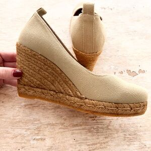 Viscata Barcelona canvas high wedge espadrille